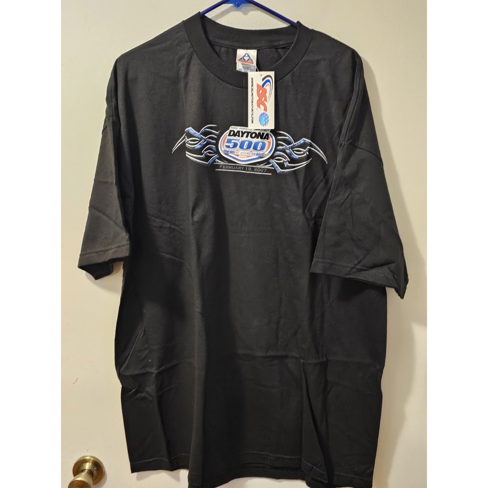 Daytona 500 International Speedway 2007 Nascar Tshirt Black Mens Sz 2XL NWT
